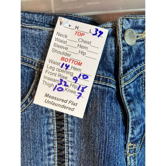 YOUNIQUE Stretch Bell Bottom Slim Bootcut‎ Leg Denim Jeans Mid Rise Blue Size 6 - Picture 4 of 6